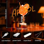 Aperol Spritz LED Neon Sign - Dimmable USB Wall Decor