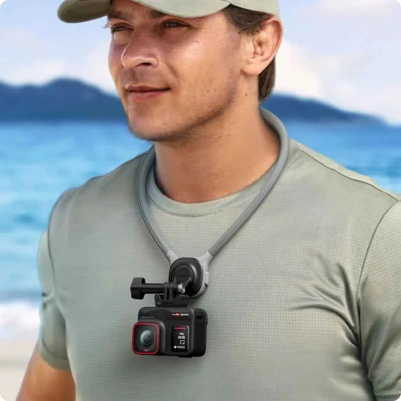 Insta360 X5 Neck Mount Necklace 360 Rotation Holder Quick Release POV For Insta 360 X4 GO 3S X3 Ace Pro 2 Original Accessories