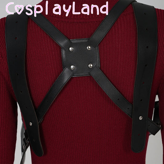 Female Ada Wong Cosplay Costume Clothing Resident 4 Remake Ada Red Women Dress Role Playing Halloween Game Set with Shoes