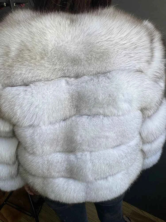 Winter Women's Cold Coat Top Fox Jackets For Women clothing Natural Real fox Fur Jacket Coats For Women Fur Jacket In Promotion