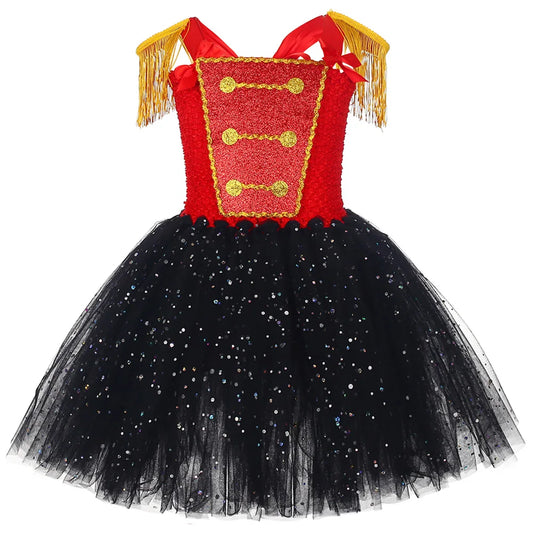 SS69 Nutcracker Soldier Tutu Dress for Girls, Halloween Christmas Costume
