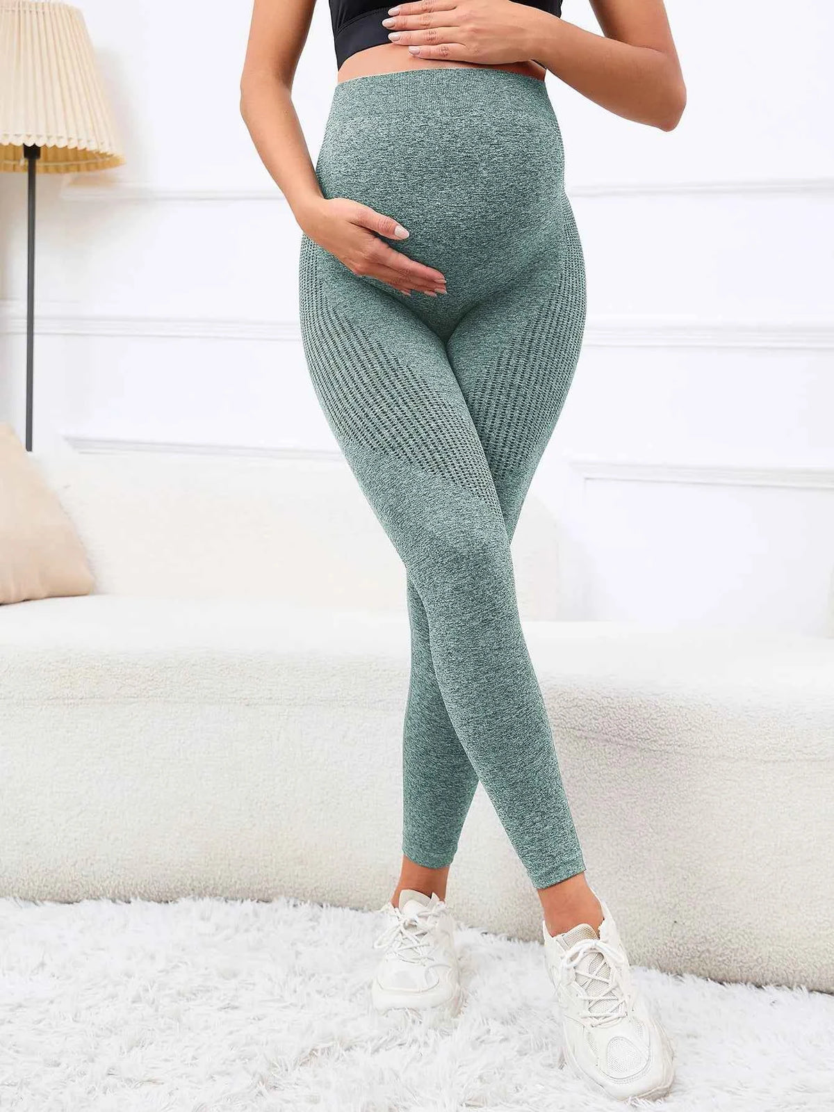 Pregnant Women's Thin Bottoming Pants Spring And Summer New Maternity High Elastic Belly Support Pants