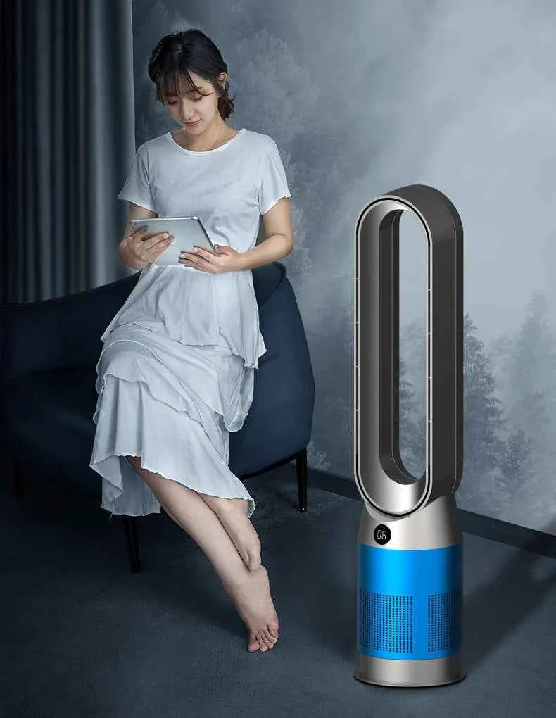 42 Inch 220V Bladeless Fan Dual-Purpose Cooling And Heating Home Silent Heater Quick Air Circulation And Purification Tower