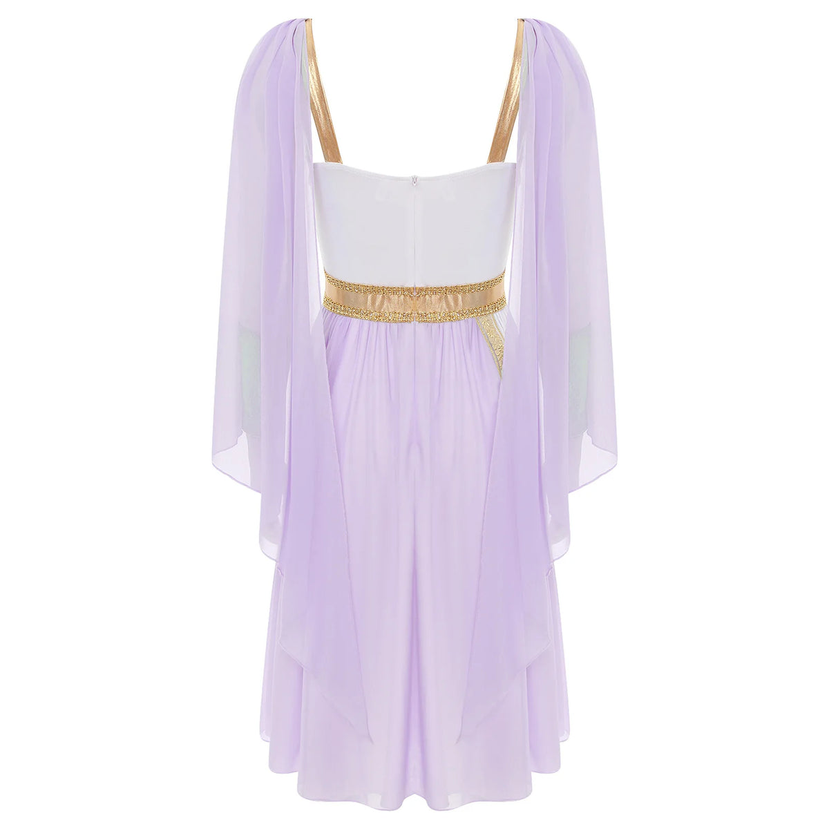 SS69 Women Ancient Greek Goddess Cosplay Costume Chiffon Sleeveless Dress