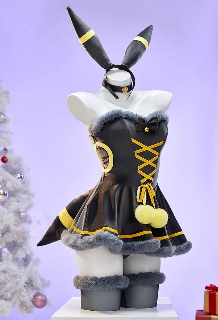 Vaporeon Umbreon Sylveon Anime Cosplay Costume Set for Women Polyester