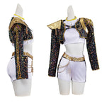 Black Golden Costume Set Cute Dress Up Outfit Halloween Party Cosplay Roleplay Uniform Performance Birthday Fancy Dress