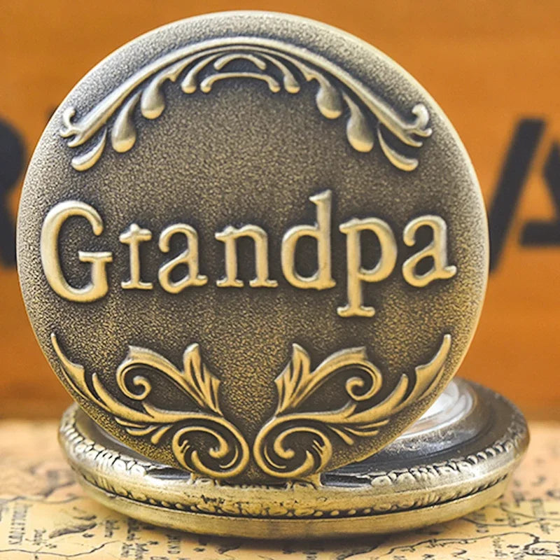 Vintage Quartz Pocket Watches With Chain Retro The Greatest Pocket Watch Necklace For Grandpa Dad Gifts reloj de bolsillo SS69