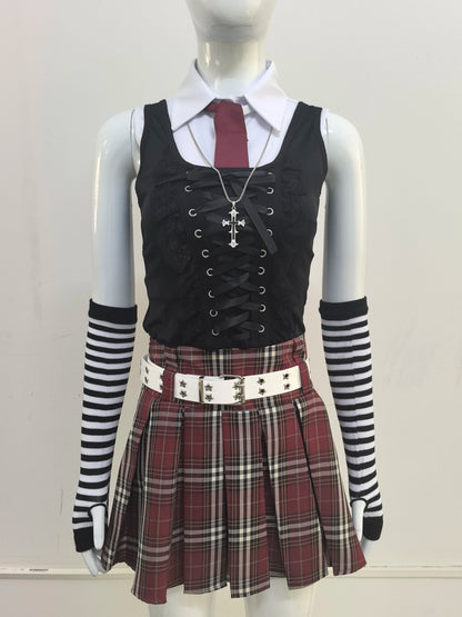 Misa Amane Cosplay Note Death Cosplay Costume Debut Daily Sexy Dress Subculture Necklace y2k GothLoli Uniform Outfit