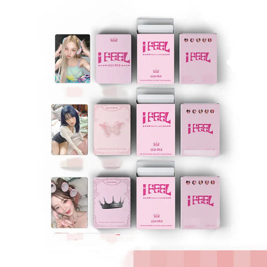 KPOP 55cards/set (G) I-DLE Album Card I FEEL Album GIDLE Ye Shuhua MINNIE Printed Photo Card LOMO Card Gift For Girls Collection SS69