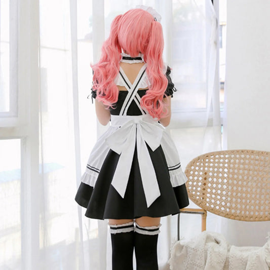 Black Pink Lolita Maid Costumes Cute Girls Women Lovely Maid Cosplay Costume Animation Show Japanese Outfit Dress Clothes S-5XL - SS69