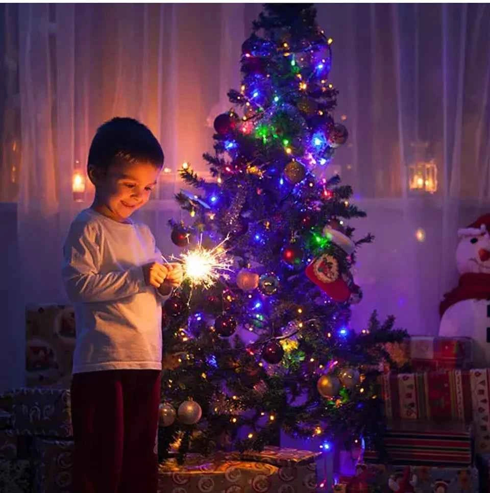 Christmas Decor Lights for Home Village 2024 24V LED String 20m 30m Fairy Garland for Chrismas Tree Country Yard Garden Wedding