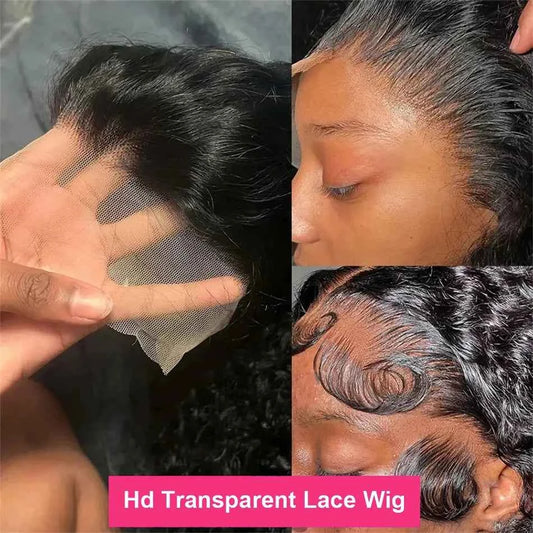 Invisi Strap Deep Curly Wave 360 Full Hd Lace Front Human Hair Wig 200% Preplucked Water Wave 13x4 Lace Frontal Wig Glueless Wig