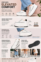 Fujin Hidden Heel Shoes High Platform shoes 9cm 3 inch comfortable sneakers for women Vulcanized Shoes Chunky Wedge Casual Shoes