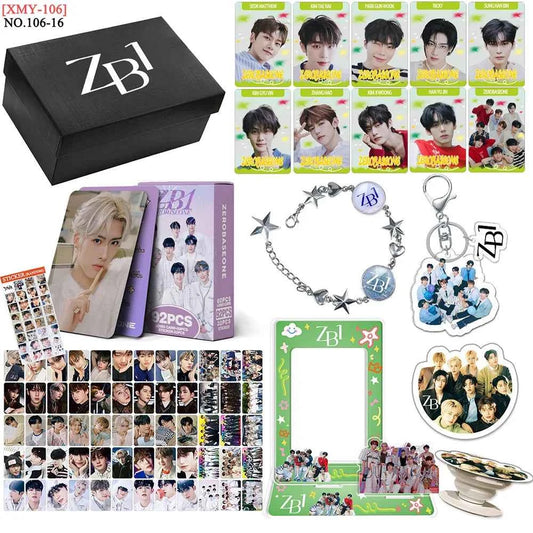 Kpop Idol BABYMONSTER BINI GIDLE ZB1 Gift Box Set Lomo Card Photocards Card Holder Keychains Acrylic Stand Bracelet Fans Gifts