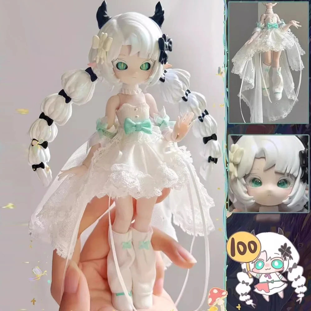 Authentic in Stock Mushroom Fungus 1/12 BJD Blind Box Movable Joint Doll Anime Figure Collectible Trendy toys Ornaments gifts