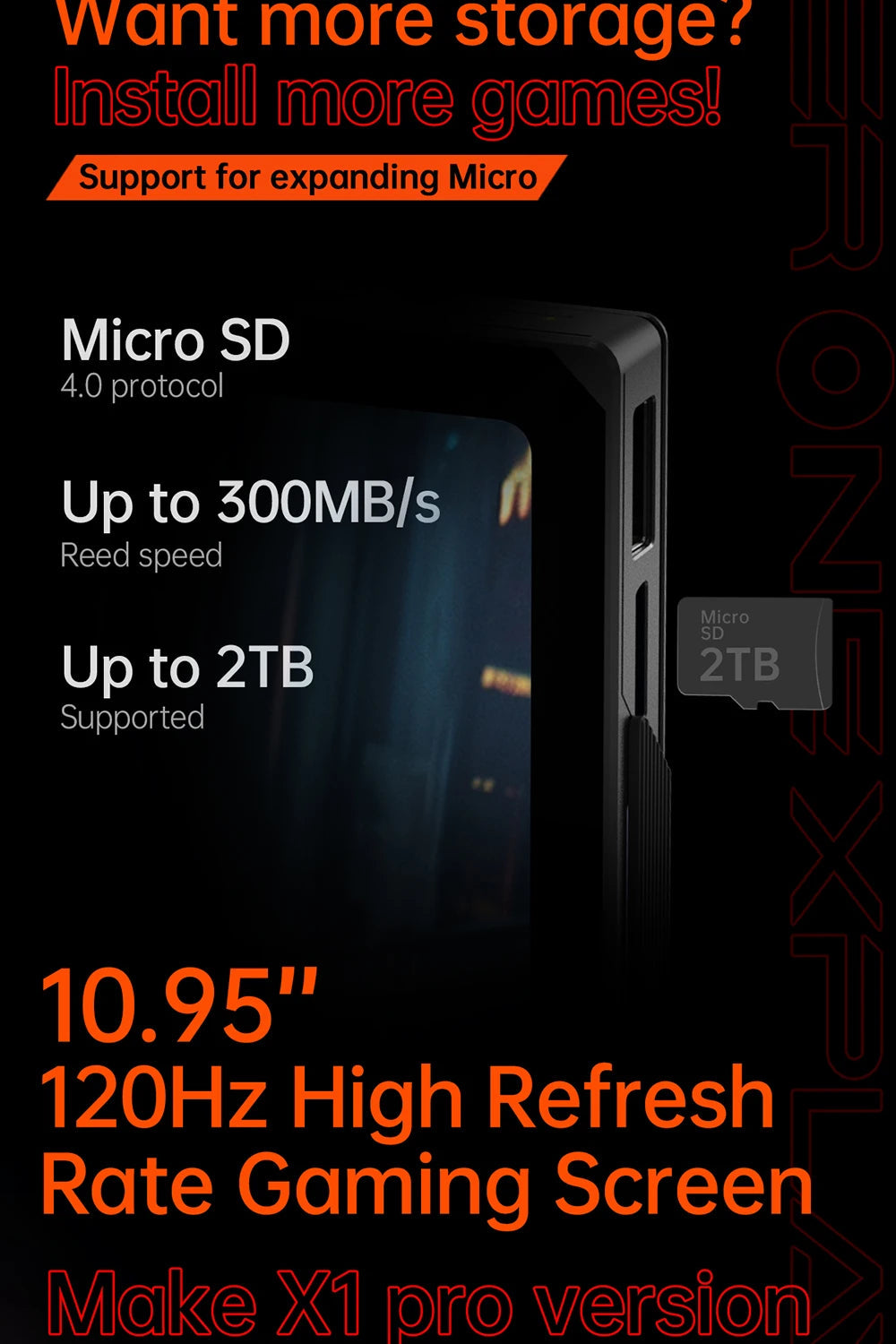 OneXPlayer X1 PRO AMD Ryzen AI 9 HX 370 /8840U PC Game Console 3 IN 1 Laptop Tablet 10.95 Inch 120 Hz AI CPU Computer Controller SS69