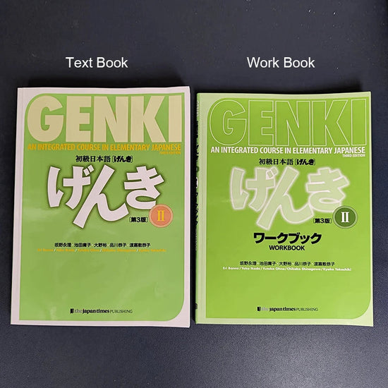 Genki I II Textbook workbook answer 3rd Edition learn japanese  Integrated Course Elementary Japanese & english Learning Books SS69 56.69 CHINA / 2 book in colour