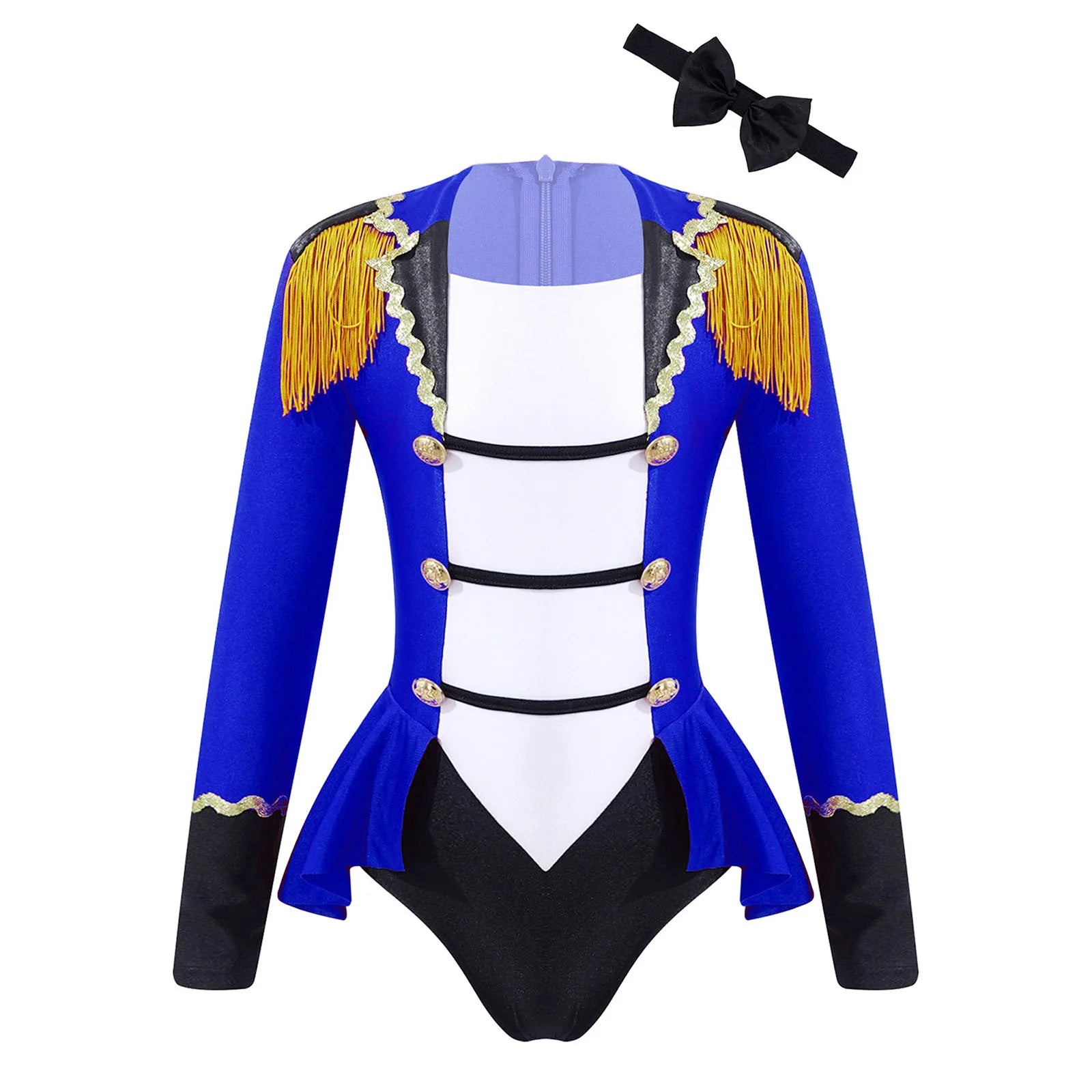 Girls Circus Ringmaster Jumpsuit Long Sleeve Patchwork Costume