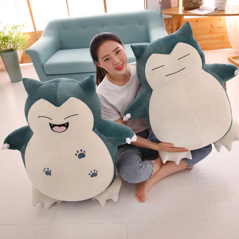 30/200cm Huge Pokemon Snorlax Anime Plush Toys Big Pokémon Plushie Kawaii Semi-finished Leather Holster Pillow Gift for Children SS69