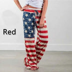 Plus Size Women S-8XL Fashion Casual Loose Stretch Printing Drawstring  Lounge Pants Pajama Long Wide Leg Pants