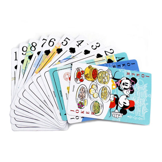 54Pcs/Box Disney Paper Playing Cards Mickey Avengers Frozen Anime Poker Cards Child Adult Desktop Games Toys SS69