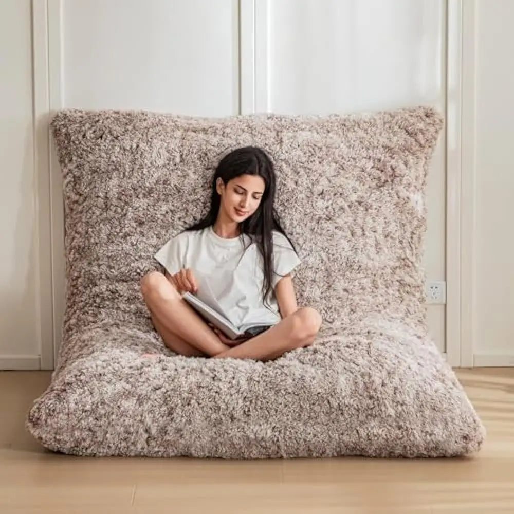 3 in 1 Bean Bag Chair, Giant Bean Bag Sofa Bed, Floor Mattress with High-Density Foam Filling, Bean Bag Chair for Adult