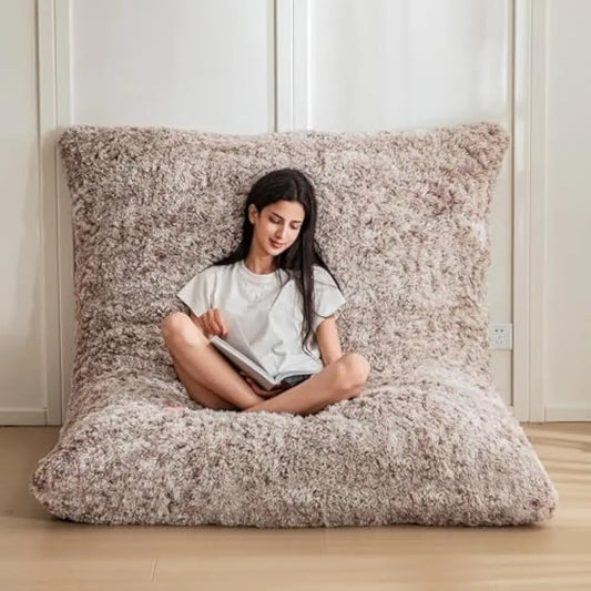 3 in 1 Bean Bag Chair, Giant Bean Bag Sofa Bed, Floor Mattress with High-Density Foam Filling, Bean Bag Chair for Adult