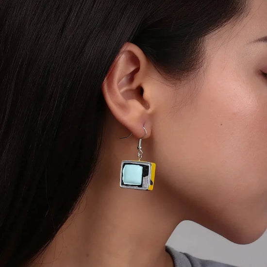 Personalized Old Item Earrings Telephone TV Iron Radio Retro Chinese Style Earrings Jewelry SS69
