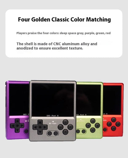 Gkd Pixel 2 Handheld Game Console Portable Retro Nostalgia Game Console Arcade Game Full Metal Body Cnc Gamer Customized Gift SS69