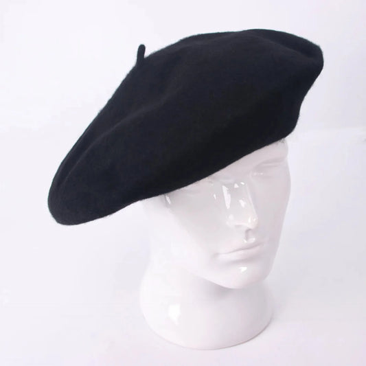 100% Wool England Spring Oversize Women Berets Head Elegant Artist Hats Lady Beret Flexible Stylish Big Warm Painter Cap Bonnet