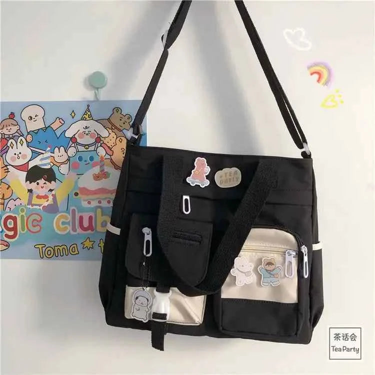 Nylon Waterproof Canvas Women Handbags Shoulder Bag Japanese Ladies Messenger Bag Student School Crossbody Bags for Girl Satchel