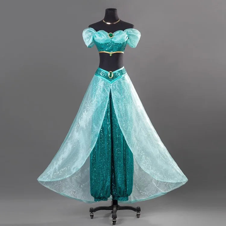 Role playing costumes, adult performance costumes, women's Christmas and birthday parties, Carnival Jasmine Princess dresses