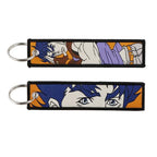 Sword Wind Legend Anime JOJO Wonderful Adventure Weaving Mark Keychain Sword Wind Legend Decorative Chain Fabric Key Pendant