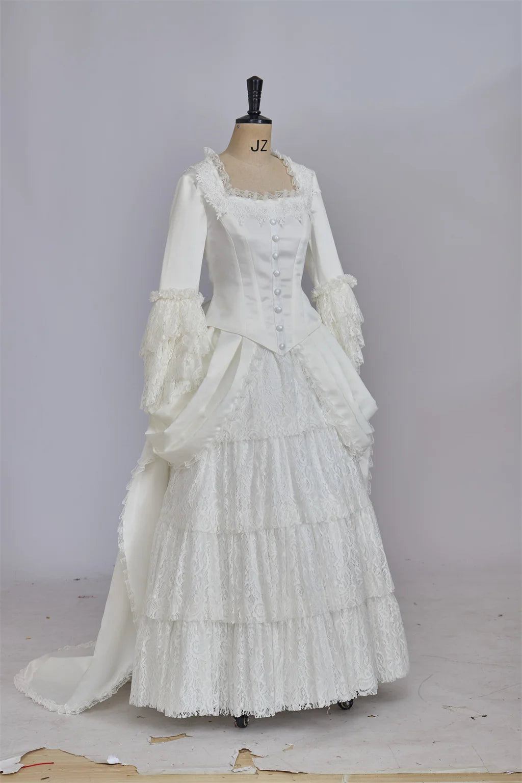 Musical The Phantom of The Opera Christine Daae Cosplay costume Victorian white Bridal Dress Masquarade Dress Gown custom made