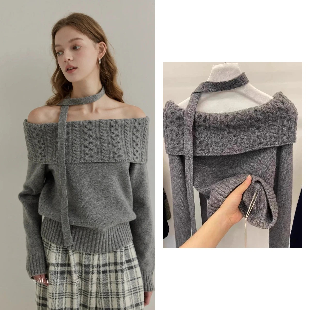 Winter Sweet Kawaii Patchwork Sweater Women Japanese Fashion Vintage Hot Girl Knitted Tops Y2k Elegant Cute Bow Pullover New