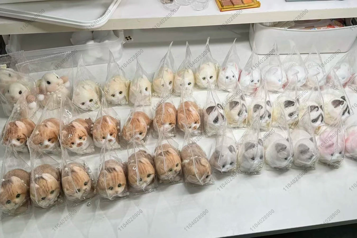 Handmade Kitty Cat Taba Squishy Silicone Fuzzy Kitten Soft Cat Mushy Squeeze Toy Mochi Toy Hand Relax Stress Release Gift Toy SS69