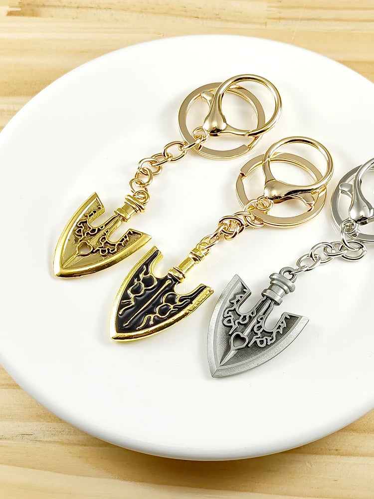 Metal Arrow Figure JoJo Bizarre Adventure Figurine Keychain Kujo Jotaro Pendant Chain Charms Key Ring Anime Jewelry Accessories