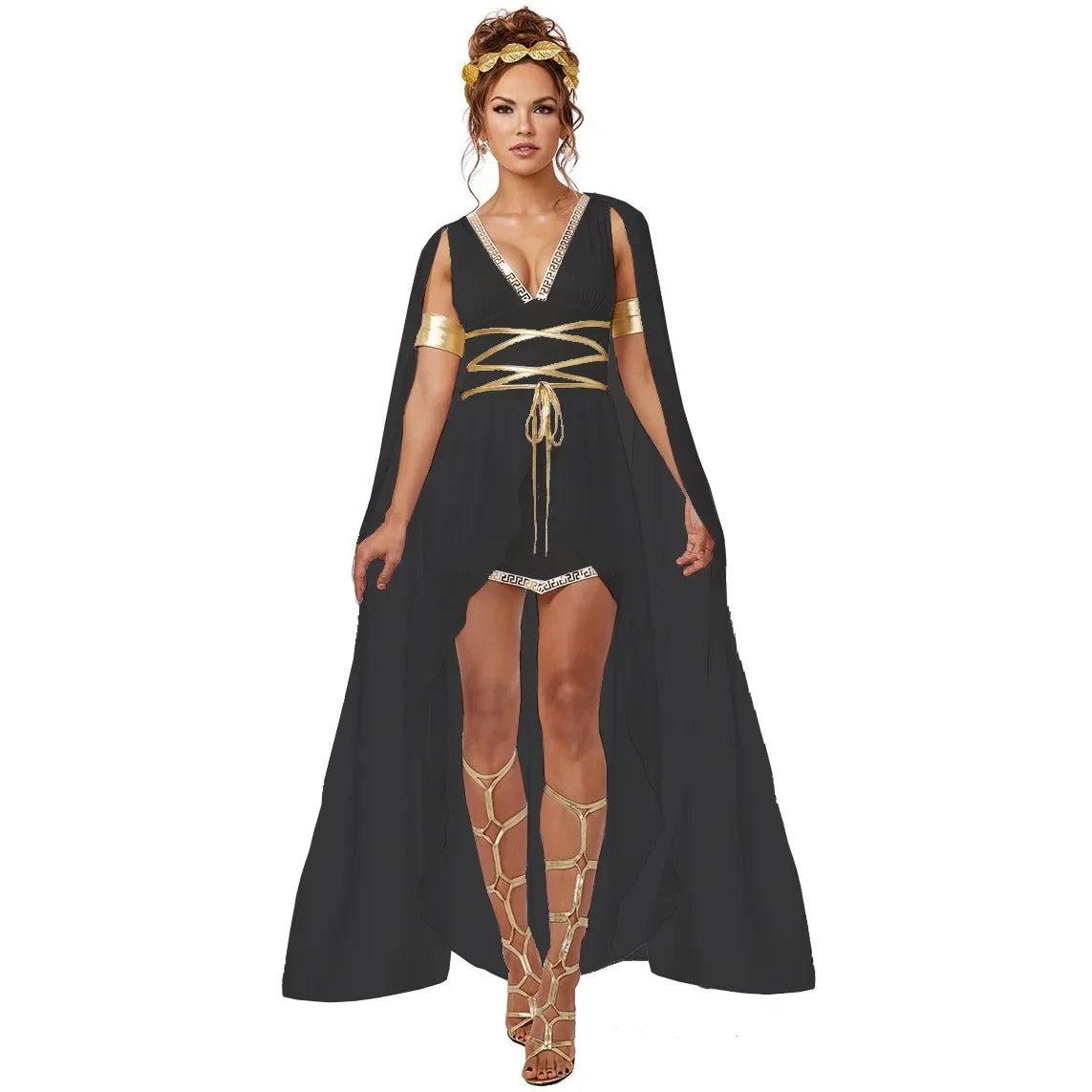 Ancient Greek Goddess Dress Costume with Headwear