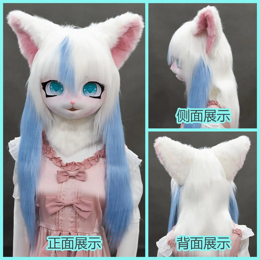 Daliclown Unisex Animal Kigurumi Fursuit Costume with Head Mask and Paws
