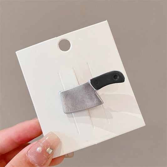 1/2pcs Creative New Gothic Emulation Knife Hair Clips Side Bangs Hairpin Funny Weird Knife Hairpins Women Girls Hair Accessories SS69