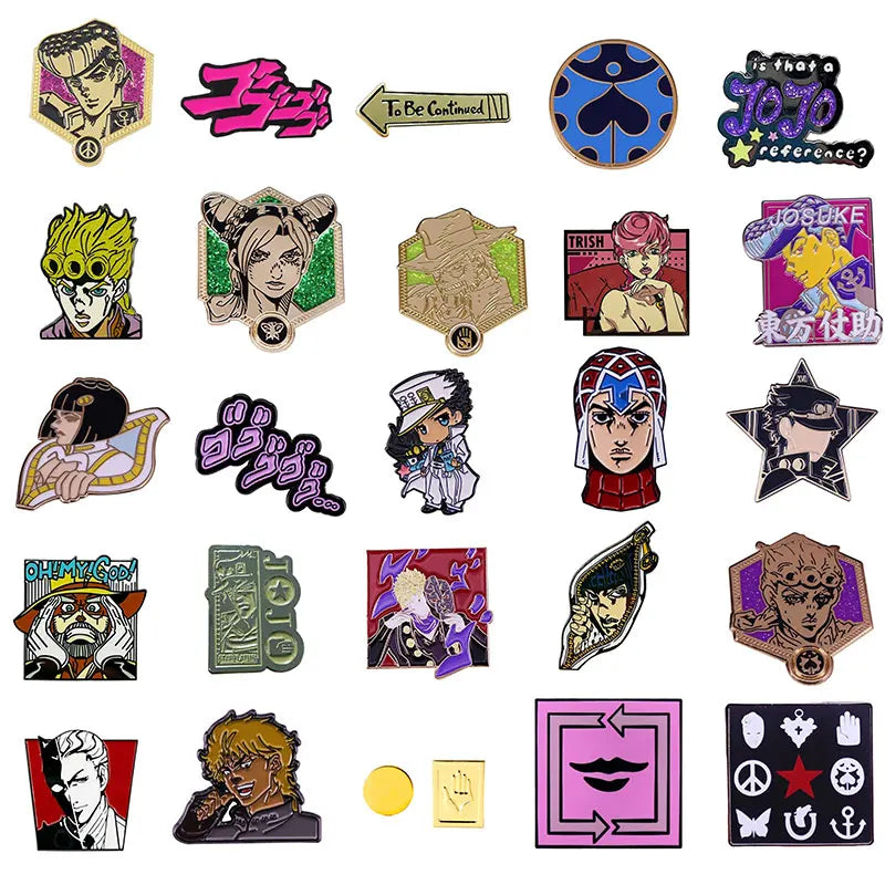 JoJo's Bizarre Adventure Enamel Lapel Pin Collect Badge Cute Children Gift Jewelry Adorn Backpack Hat Collar Brooches