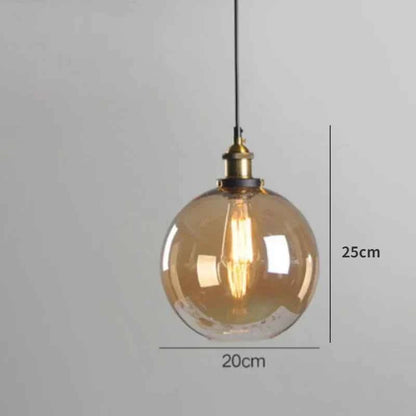 The Nordic Loft Modern Bedroom Pendant Lamp with Clear Gray Amber Vintage Pendant Lights Dining Glass Hanging Light Fixtures
