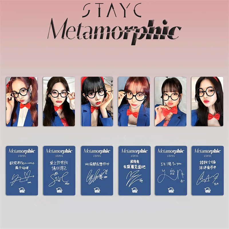 6pcs/set KPOP STAYC regular one album Metamorphic LOMO card SWITH girl collection gift photo card SUMIN SIEUN isa SEEUN postcard SS69 7.69 CH-XK-ST02