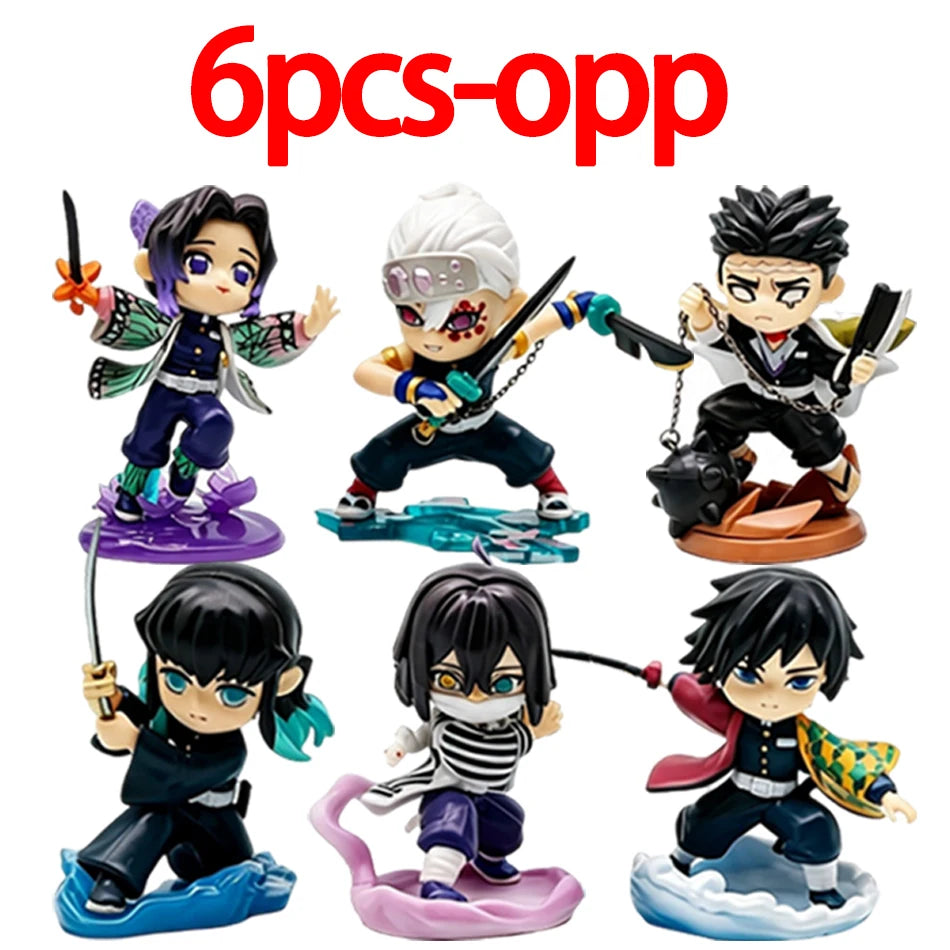 1-12pcs Anime Demon Slayer Blind Box Figure Toys Kimetsu No Yaiba Battle Series Guess Bag Mystery Doll Christmas Birthday Gift
