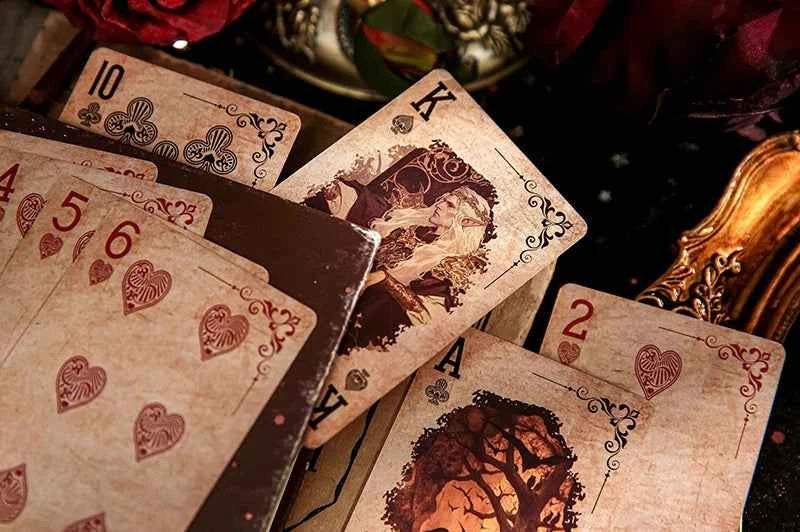 2 boxes/set Creative Retro Playing Cards Retro Castle Girl Blue Core Paper Material Strong and Durable Casual Game Tools