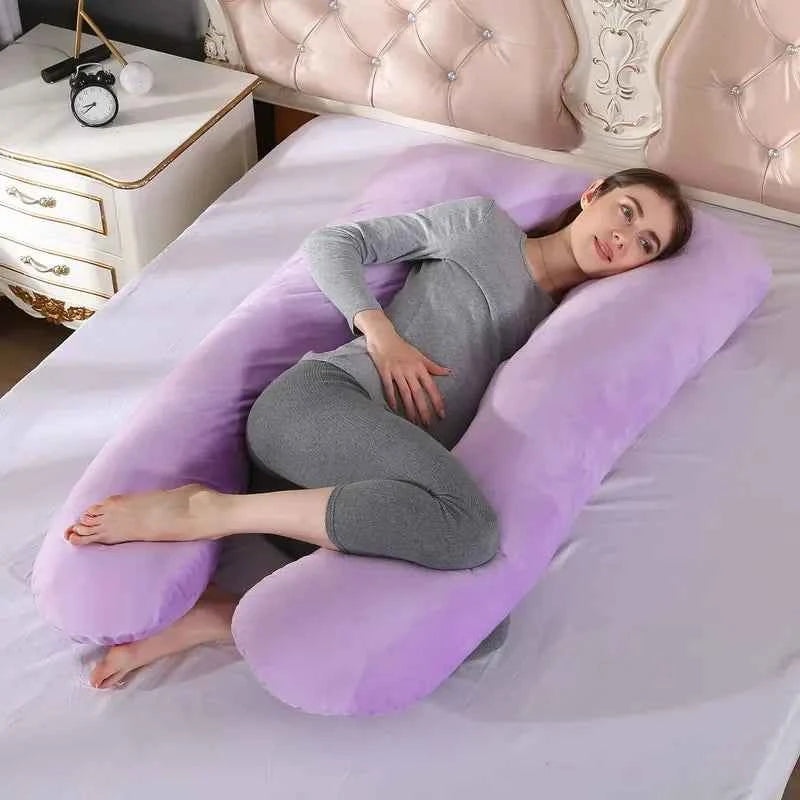 Soft Fleece Pregnant Pillow Gravida U Type Lumbar Pillow Multi Function Side Protect Cushion for Pregnancy Women Dropshipping