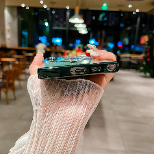 For Magsafe Plating Gradient Glitter Shockproof Phone Case For Samsung S25 S24 S23 S22 S21 S20 Ultra Plus FE Soft Bumper Cover SS69