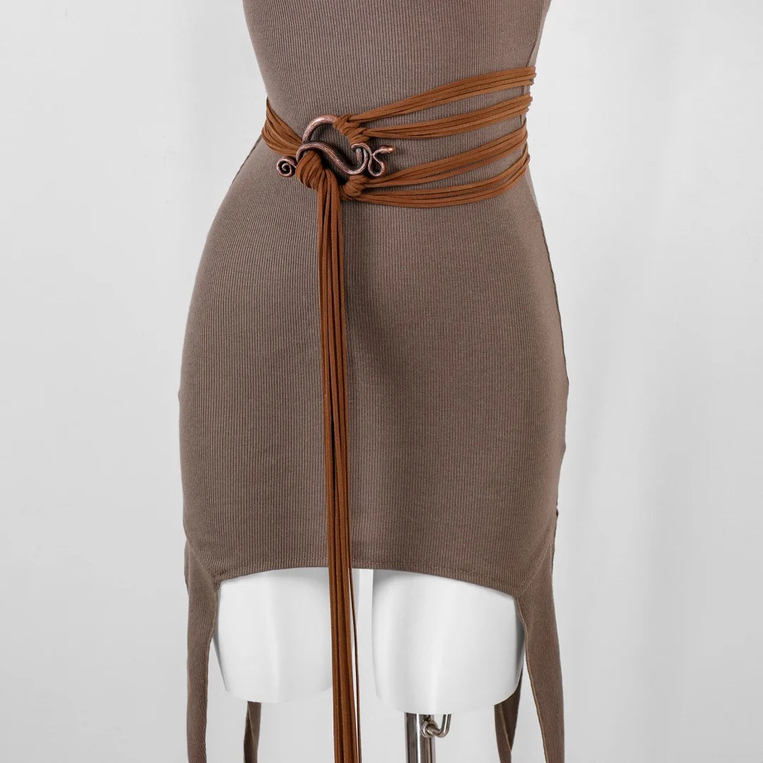 Viking Troll Cross Belt - Extra Long Synthetic Leather Rope