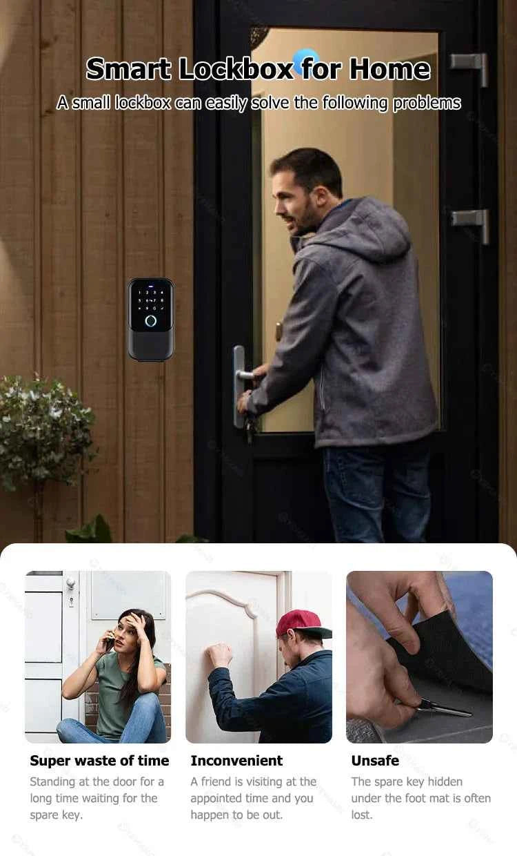 TTlock Smartkey Lock Box Home Key Wireless Smartlock Box Electronic Key Box App Digital Code Bluetooth Key Safe Padlock for Host