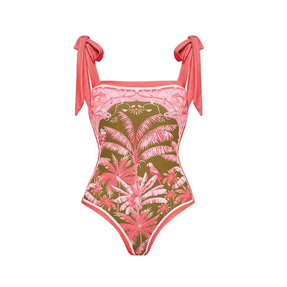2023 New Arrival Push Up Women Bikini Set Floral Printed Ruffle Bikinis Strappy Bandage Swimwear Brazilian Biquini Bathing Suit SS69